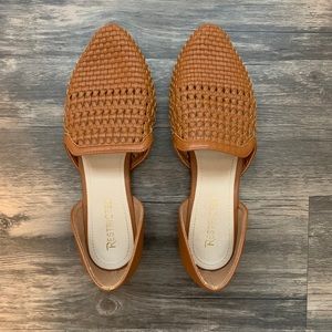 Leather Woven Flats